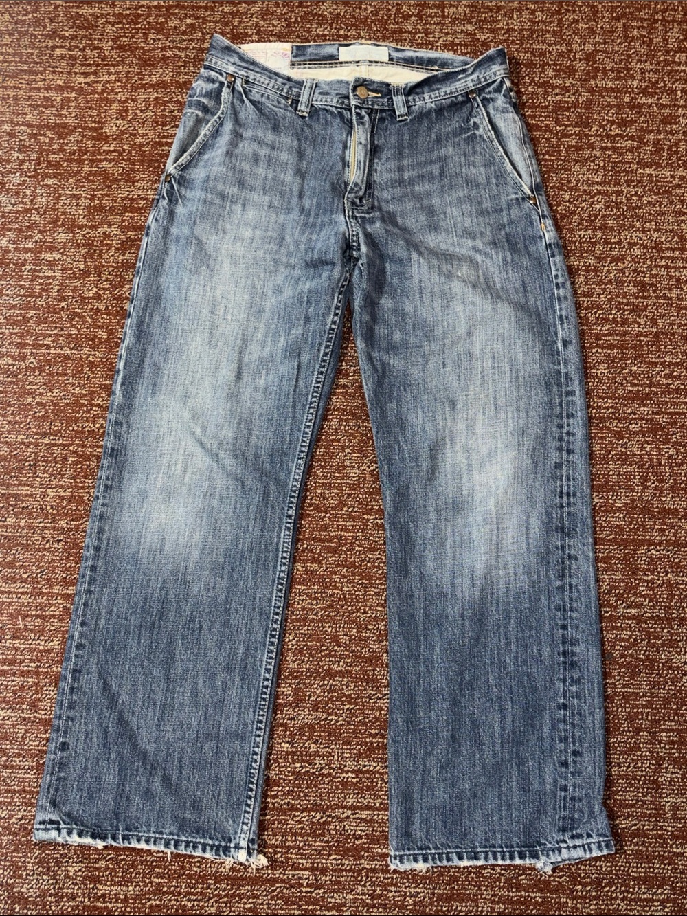 American Eagle vintage 90s Relaxed Jeans wide straight leg dark/medium wash 30